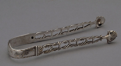 Georgian Silver Cast Sugar Tongs